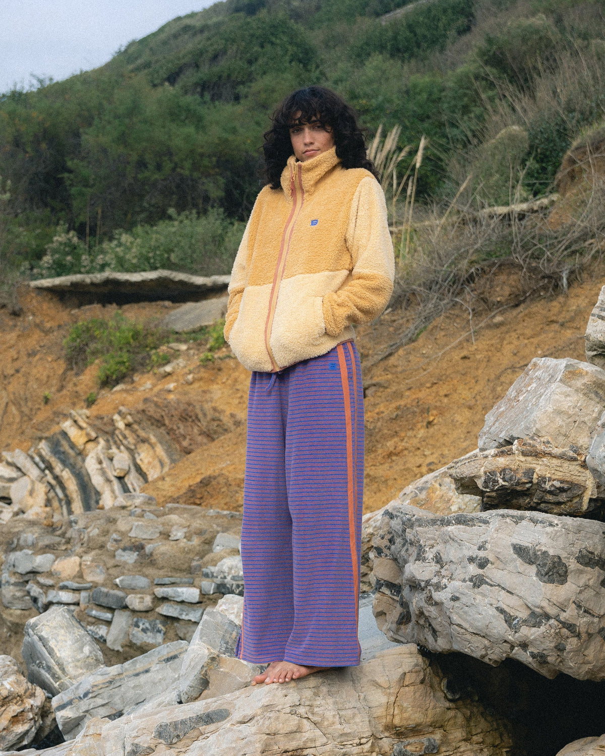 Date Palm Terry Pants - Iris