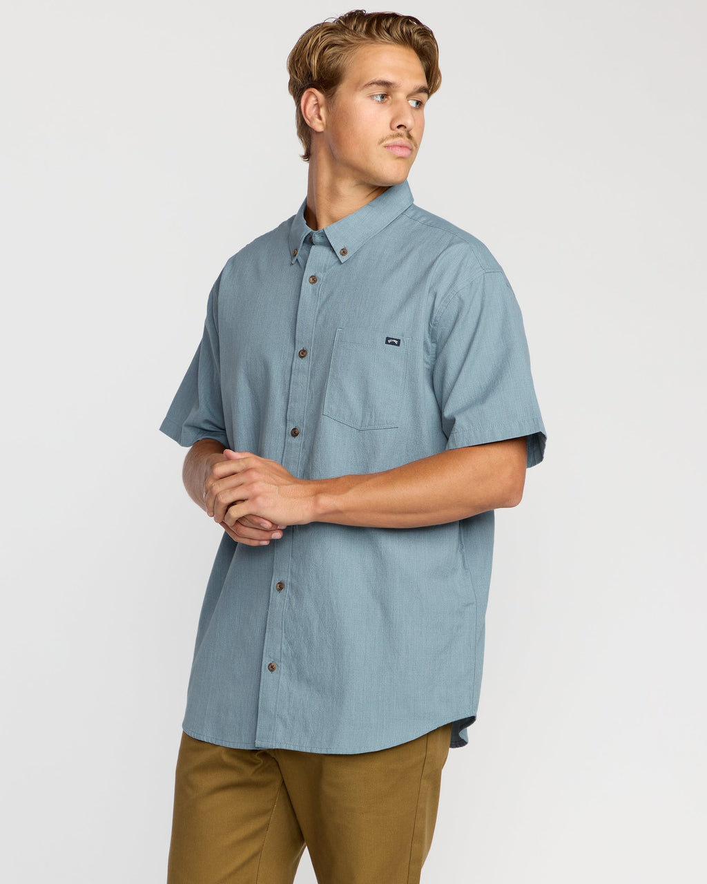All Day Short Sleeve Shirt - Steel Blue