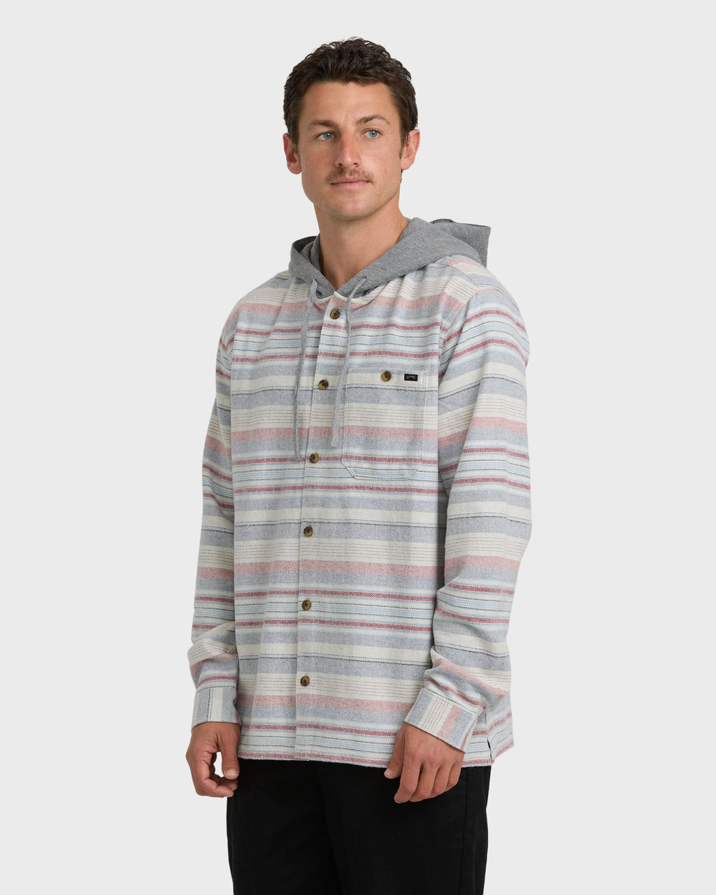 Baja Long Sleeve Flannel Shirt - Off White