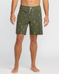 Sundays Pro Performance 19 Boardshorts - Military