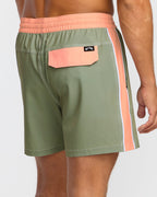 Dbah Panel Laybacks Swim Trunk - Green Ash