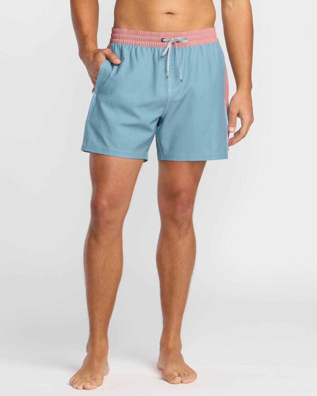 Dbah Panel Laybacks Swim Trunk - Washed Blue