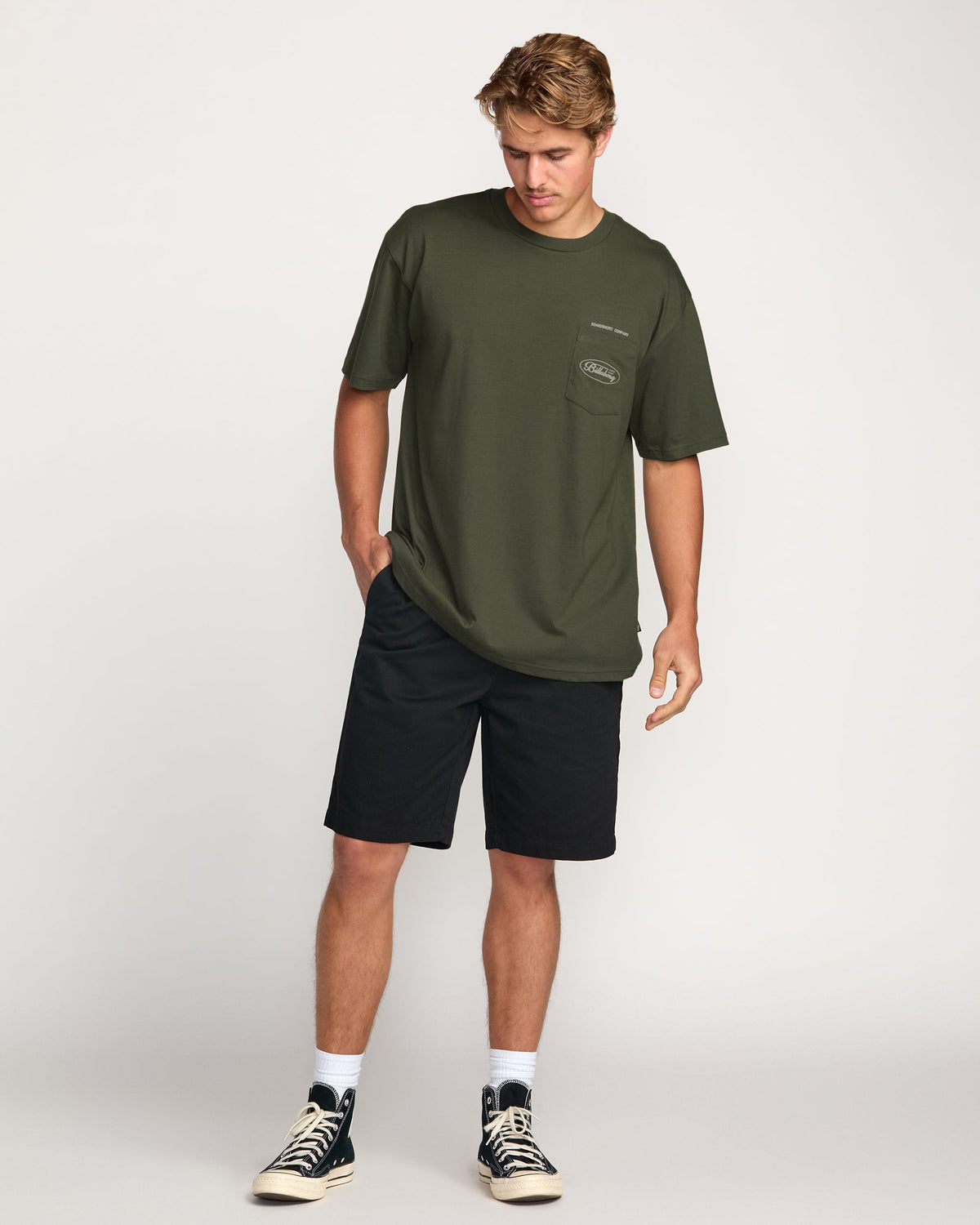 Bad Dog Pocket Regular Tee - Olive