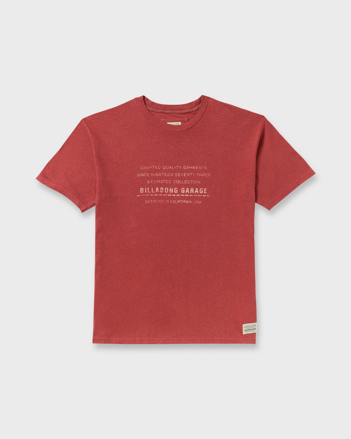 The Label Garage Regular Short Sleeve T-Shirt - Burnt Red
