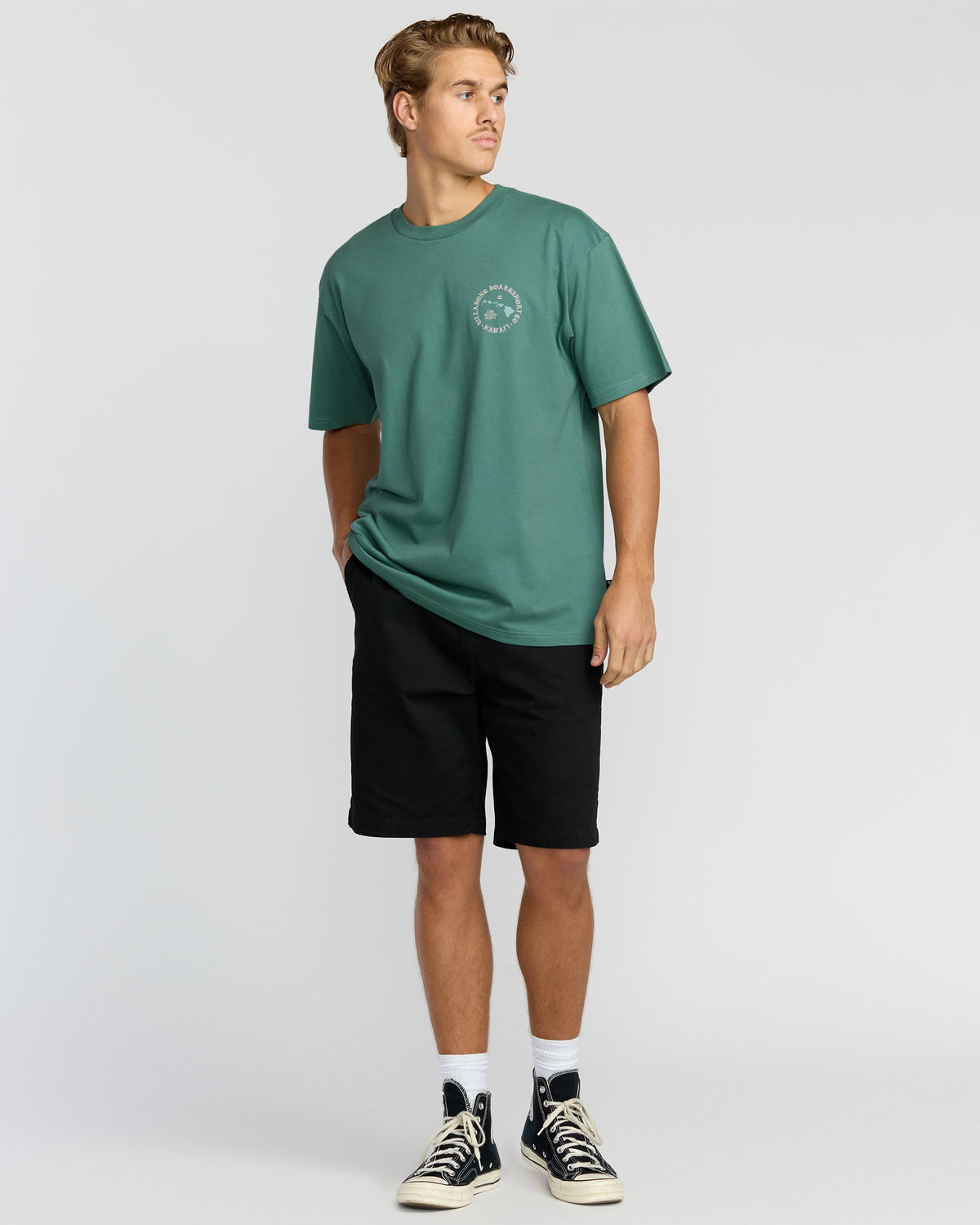 Aloha Island Hi Regular Short Sleeve T-Shirt - Sage Green