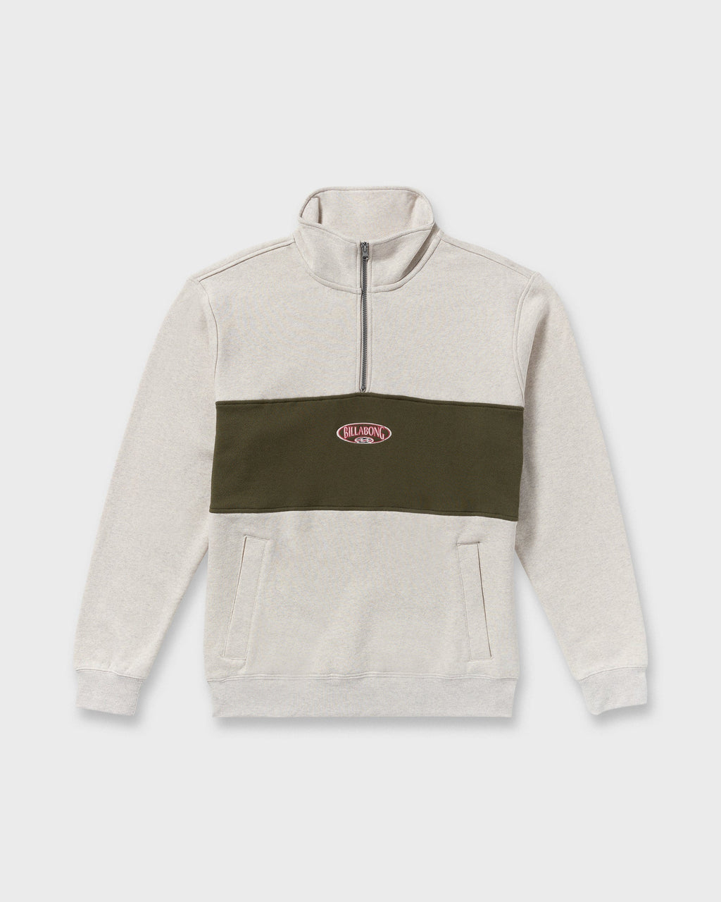Bad Dog 3/4 Zip Mockneck Sweatshirt - Sand Htr
