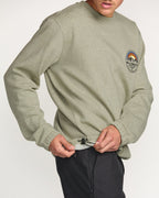 Compass Crew Sweatshirt - Sage Heather