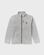 Boundary Mock Neck Zip Sweatshirt - Grey Htr