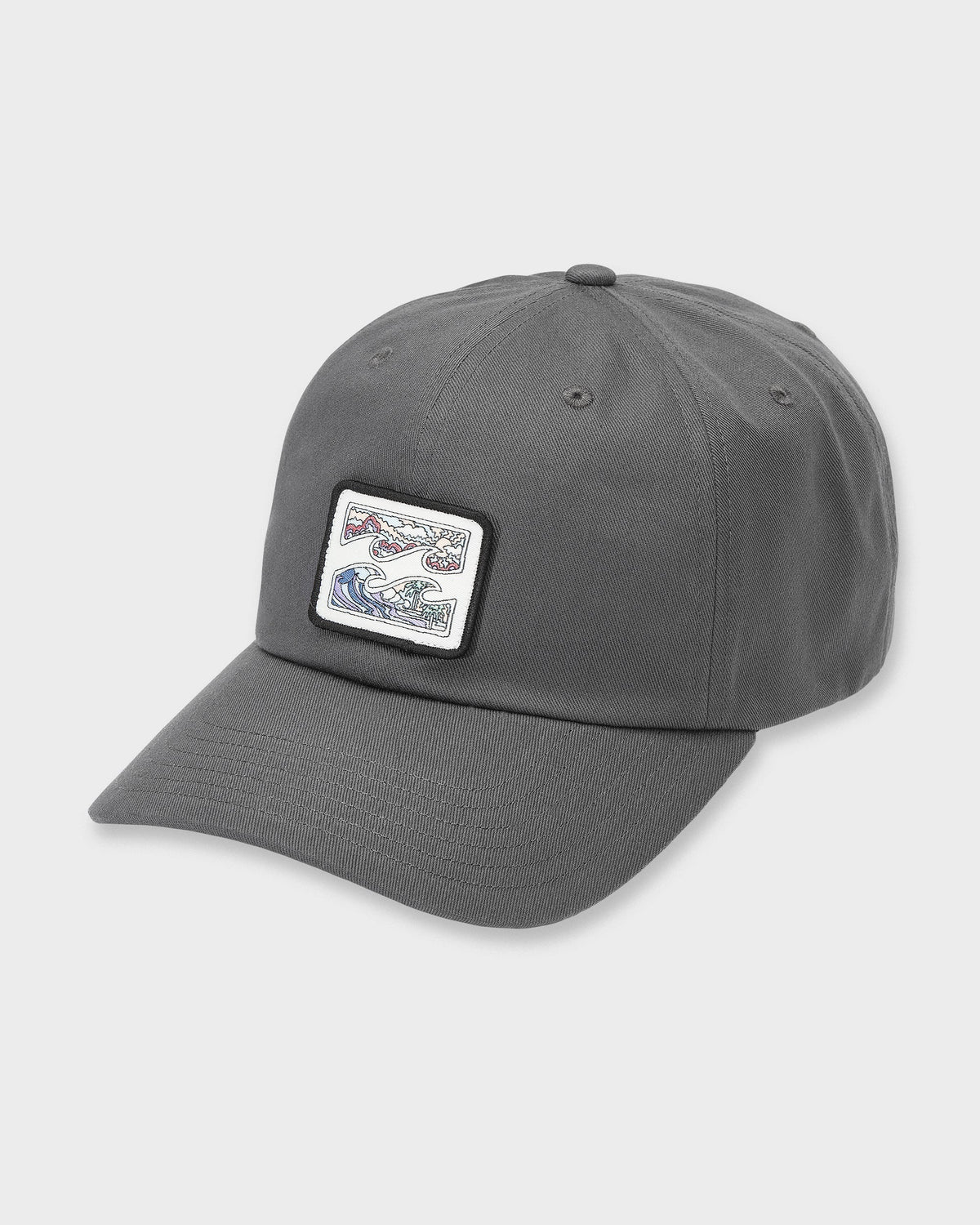 Crayon Wave Strapback Hat - Raven