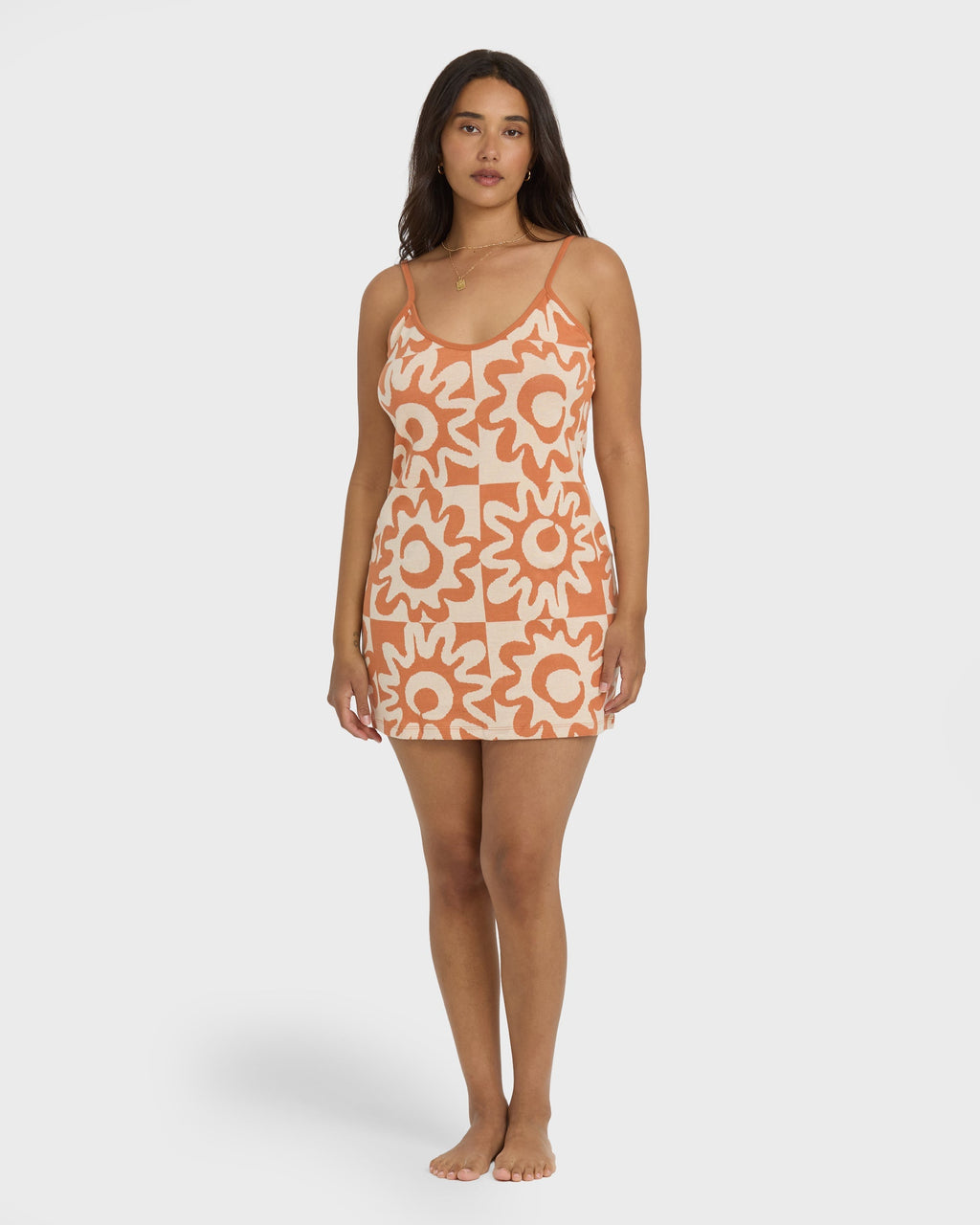 Lost Waves Knit Mini Dress - Sunburnt