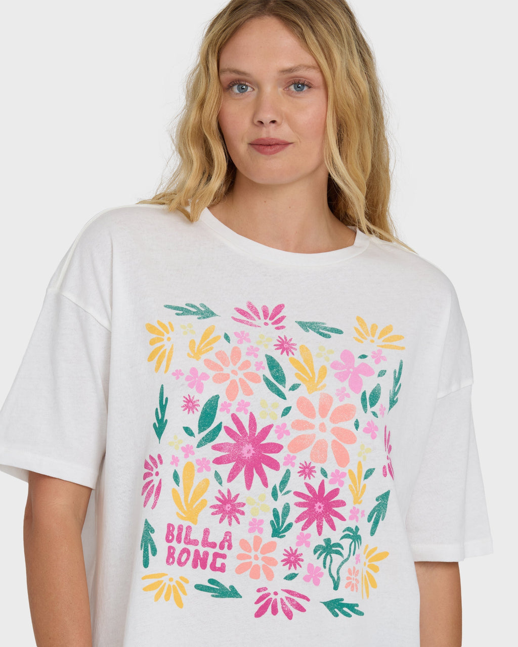 Floral Press Short Sleeve T-Shirt - Salt Crystal