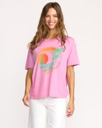 Bright New Day Tee - Bright Rose